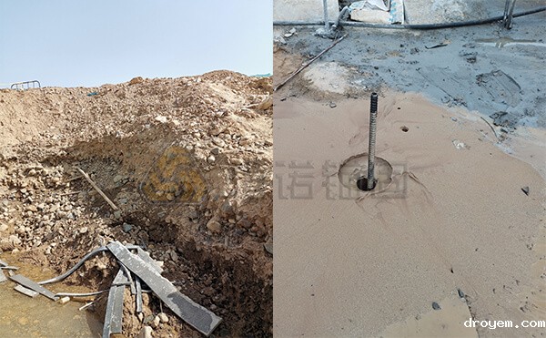 三门峡市灵宝弘农涧河液压坝自钻式锚杆基础加固项目地质状况