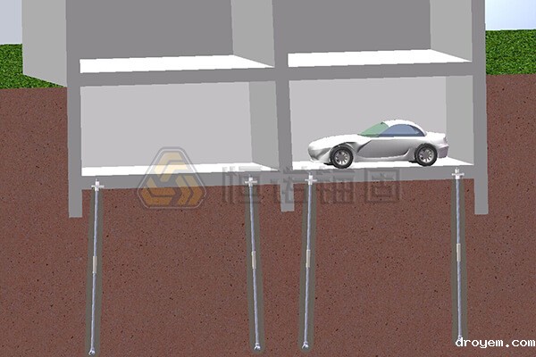 建筑物基础托换微型桩支护